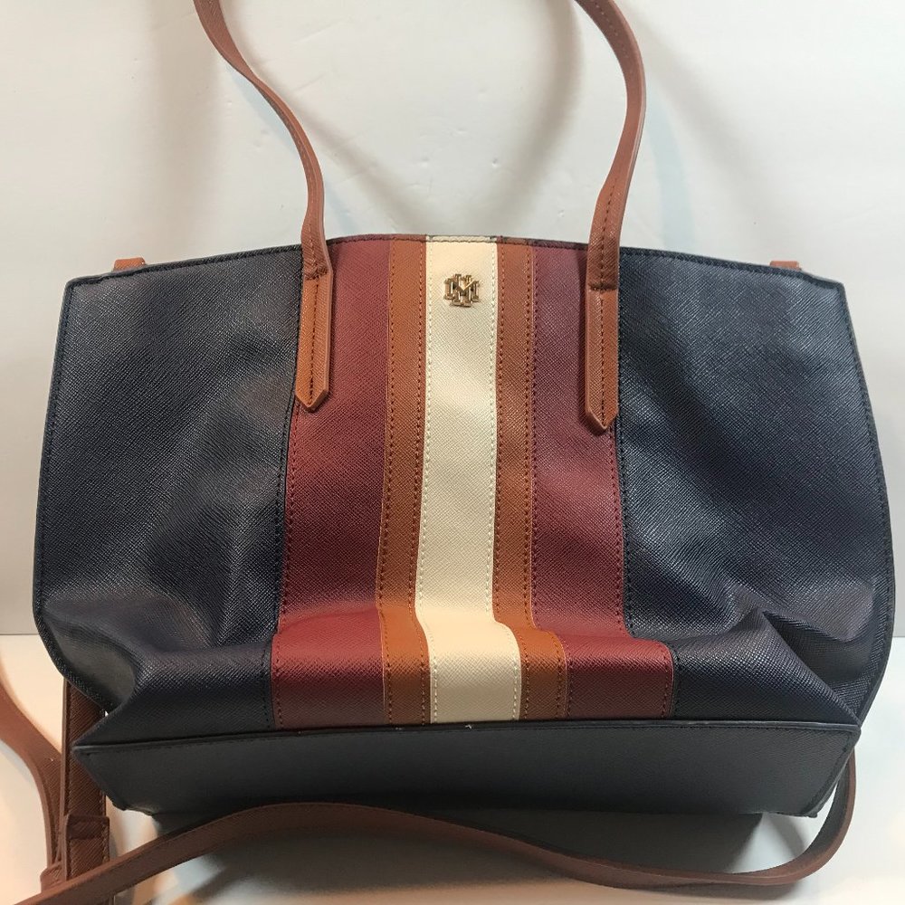 Mark & Hall Leather Purse Blue beige Brown and red strip purse & matching wallet